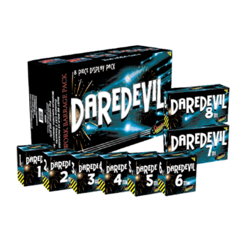 Daredevil Barrage Selection Box (8 Large Fireworks)